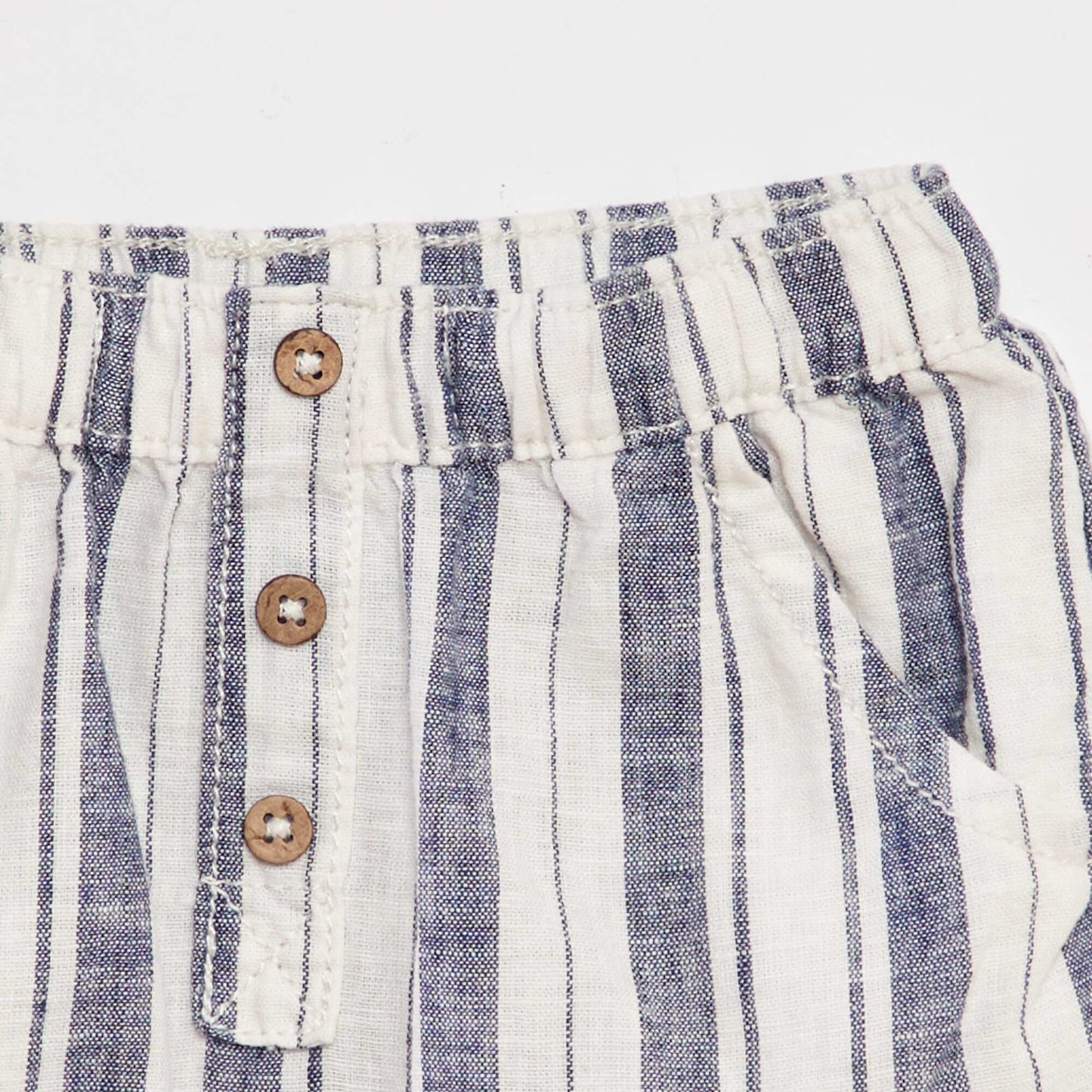 Linen-blend shorts WHITE