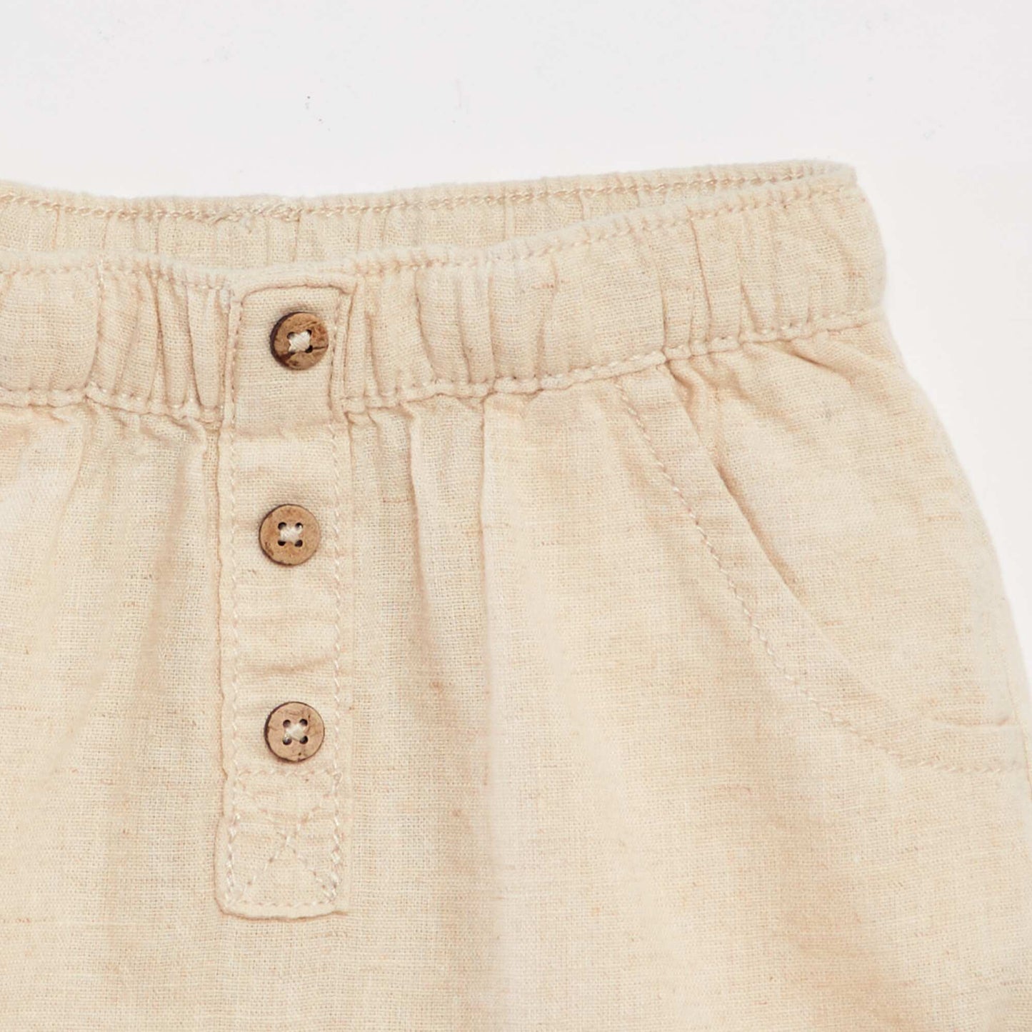 Linen-blend shorts WHITE