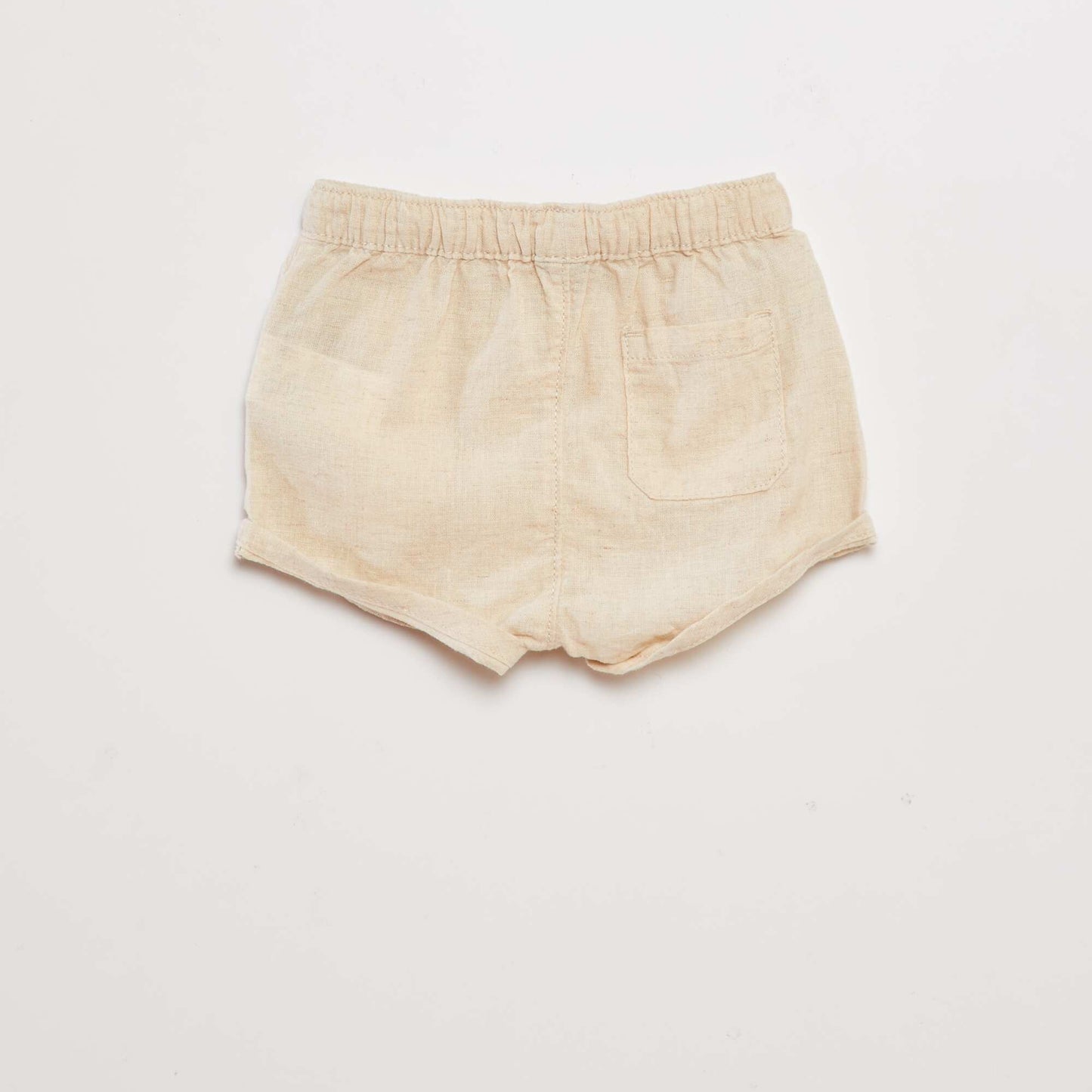 Linen-blend shorts WHITE