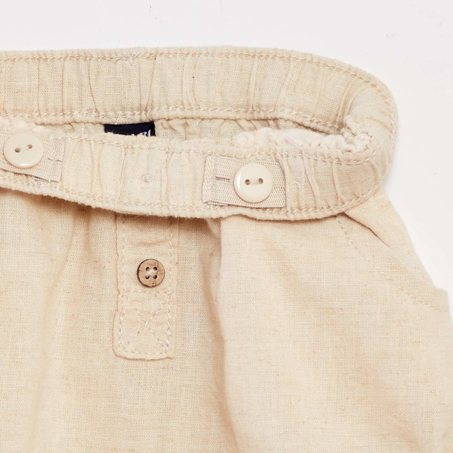 Linen-blend shorts WHITE