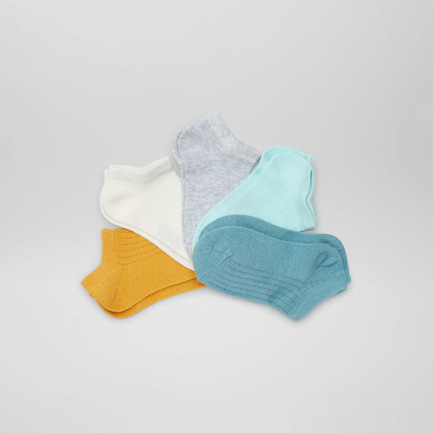 Pack of 5 pairs of invisible socks ORANGE