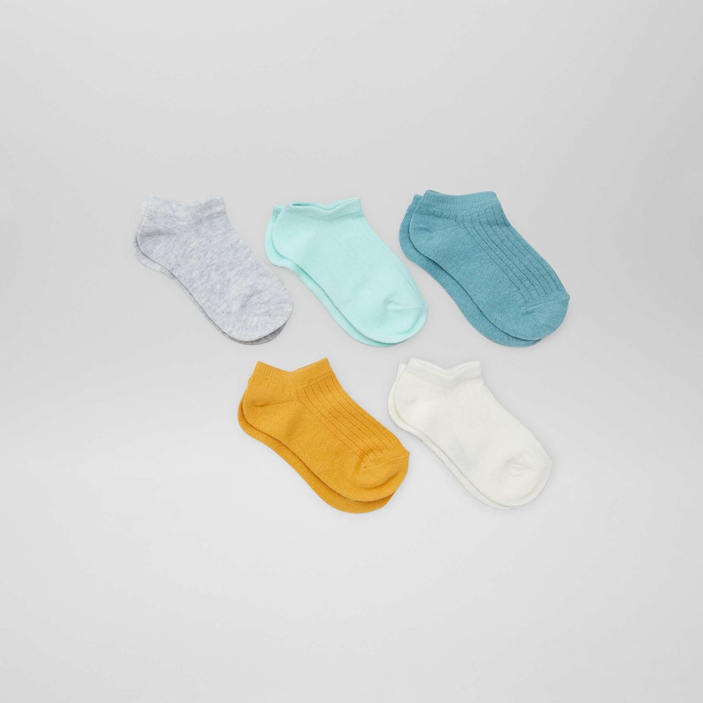 Pack of 5 pairs of invisible socks ORANGE