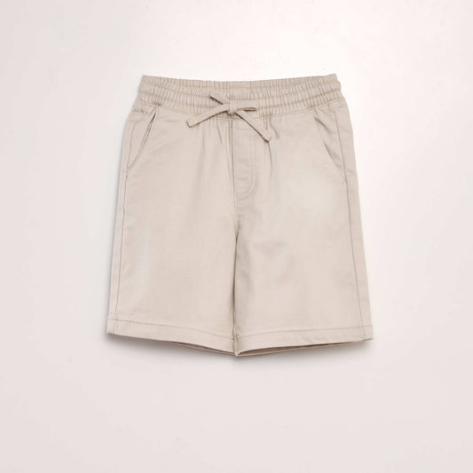 Bermuda shorts with elasticated waist GREY