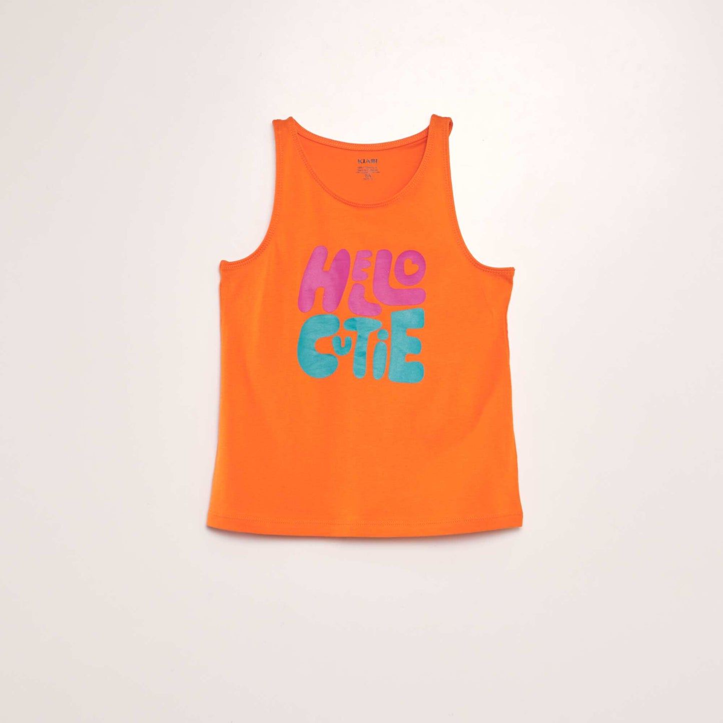 Printed vest top with racer back YELLOW