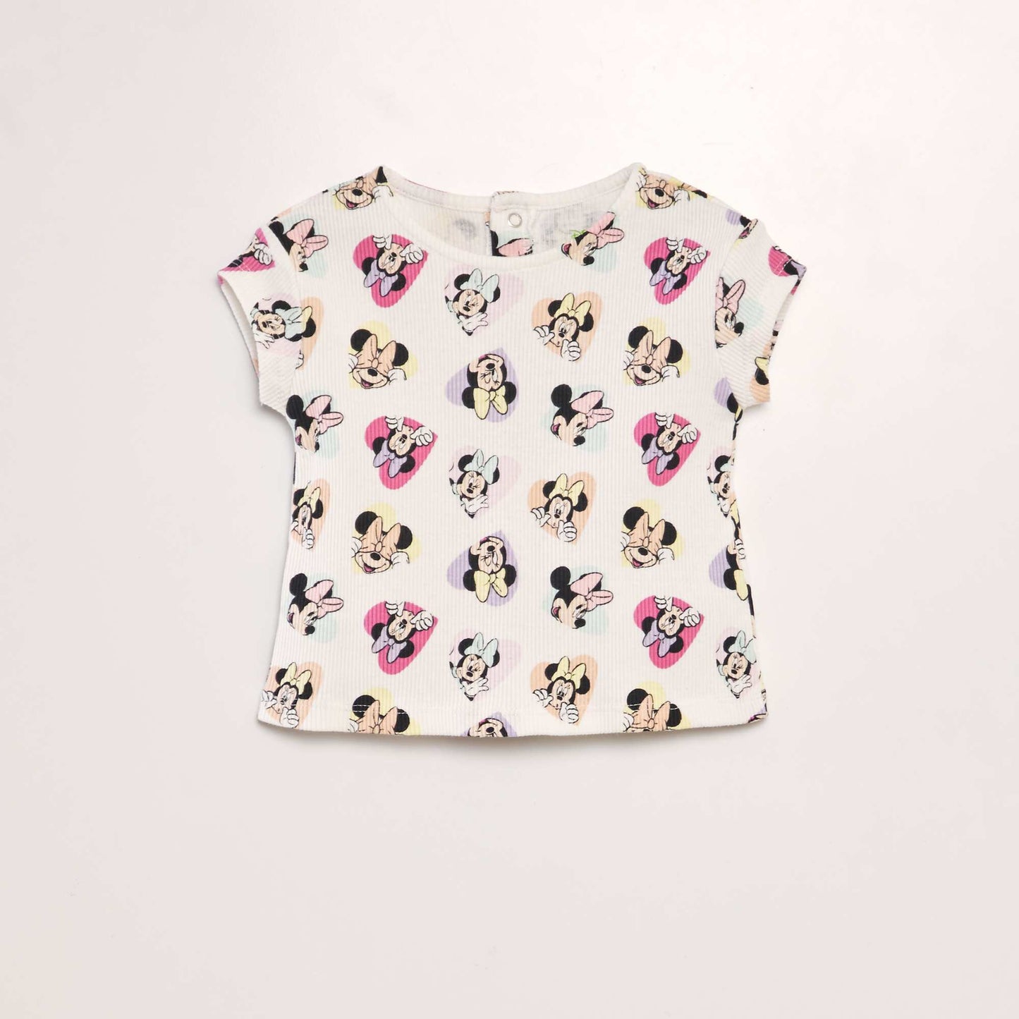 Minnie Mouse print T-shirt + denim playsuit - 2-piece set BLUE