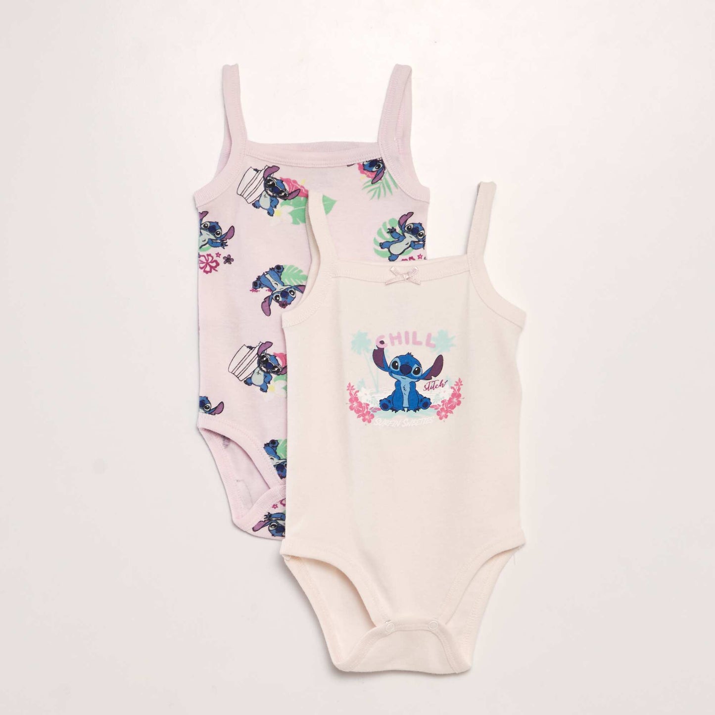 Pack of 2 Disney sleeveless bodysuits PINK