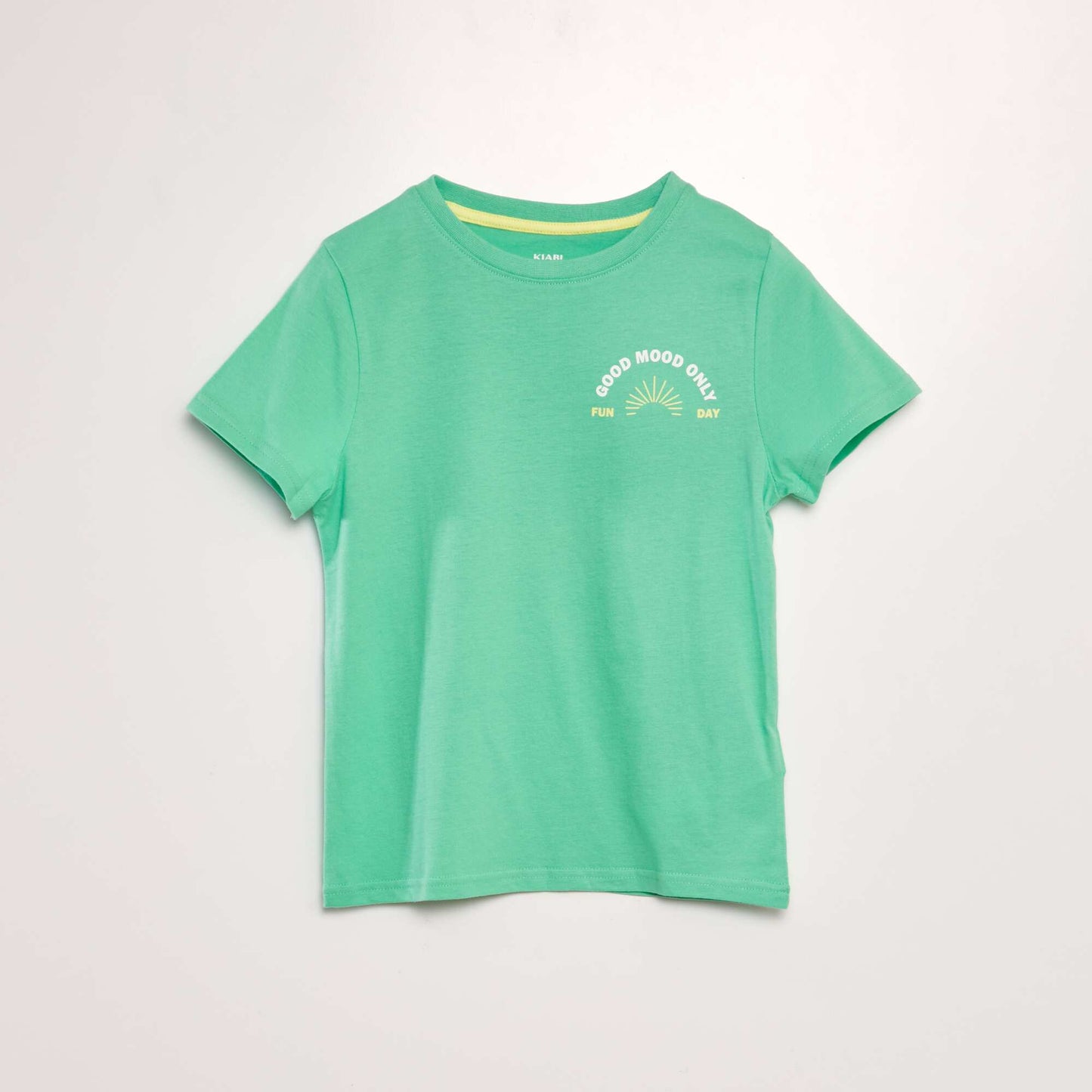 Printed slogan T-shirt GREEN