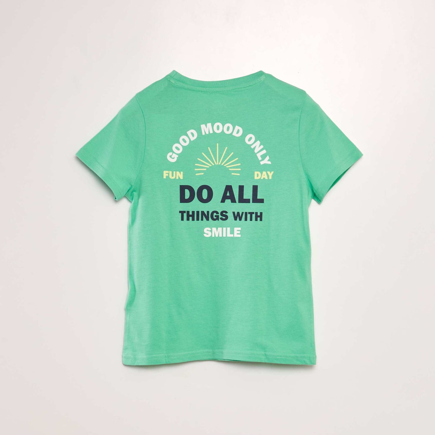 Printed slogan T-shirt GREEN