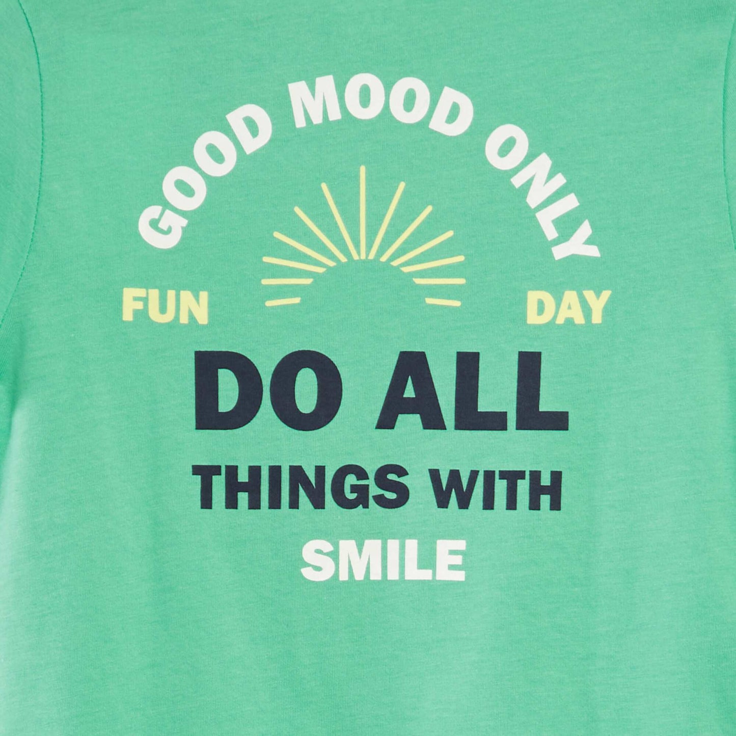 Printed slogan T-shirt GREEN