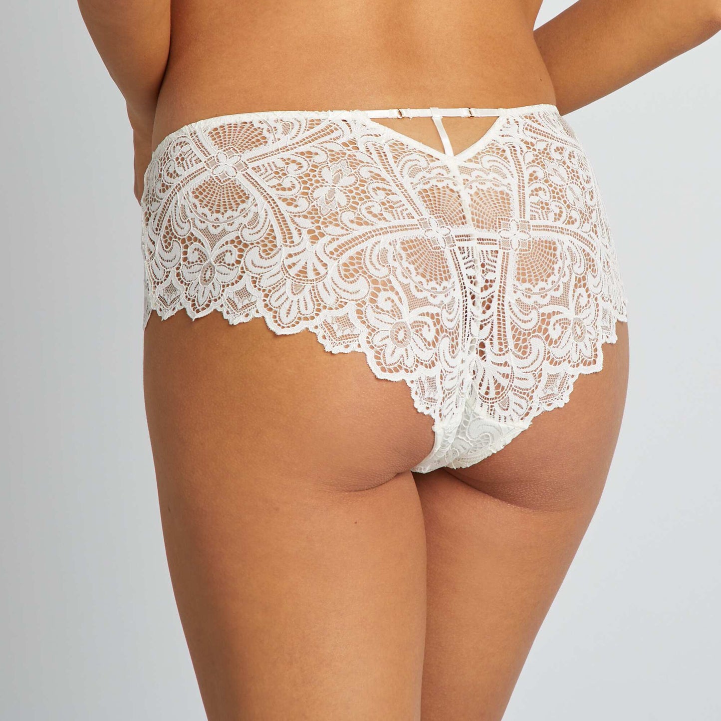 Lace boy shorts WHITE