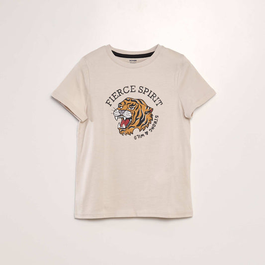 Printed T-shirt BEIGE