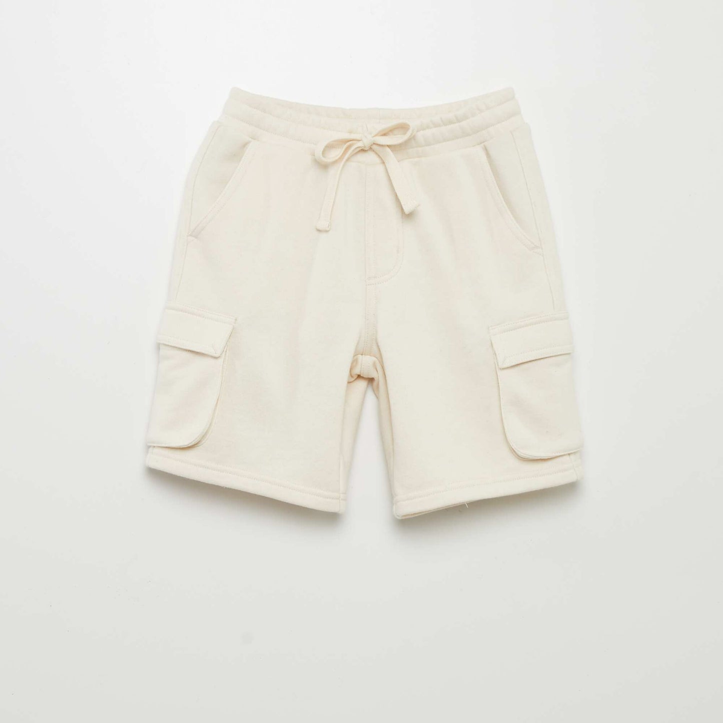 Sweatshirt fabric Bermuda shorts BEIGE