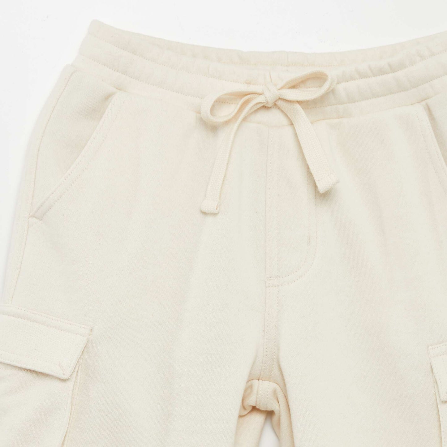 Sweatshirt fabric Bermuda shorts BEIGE