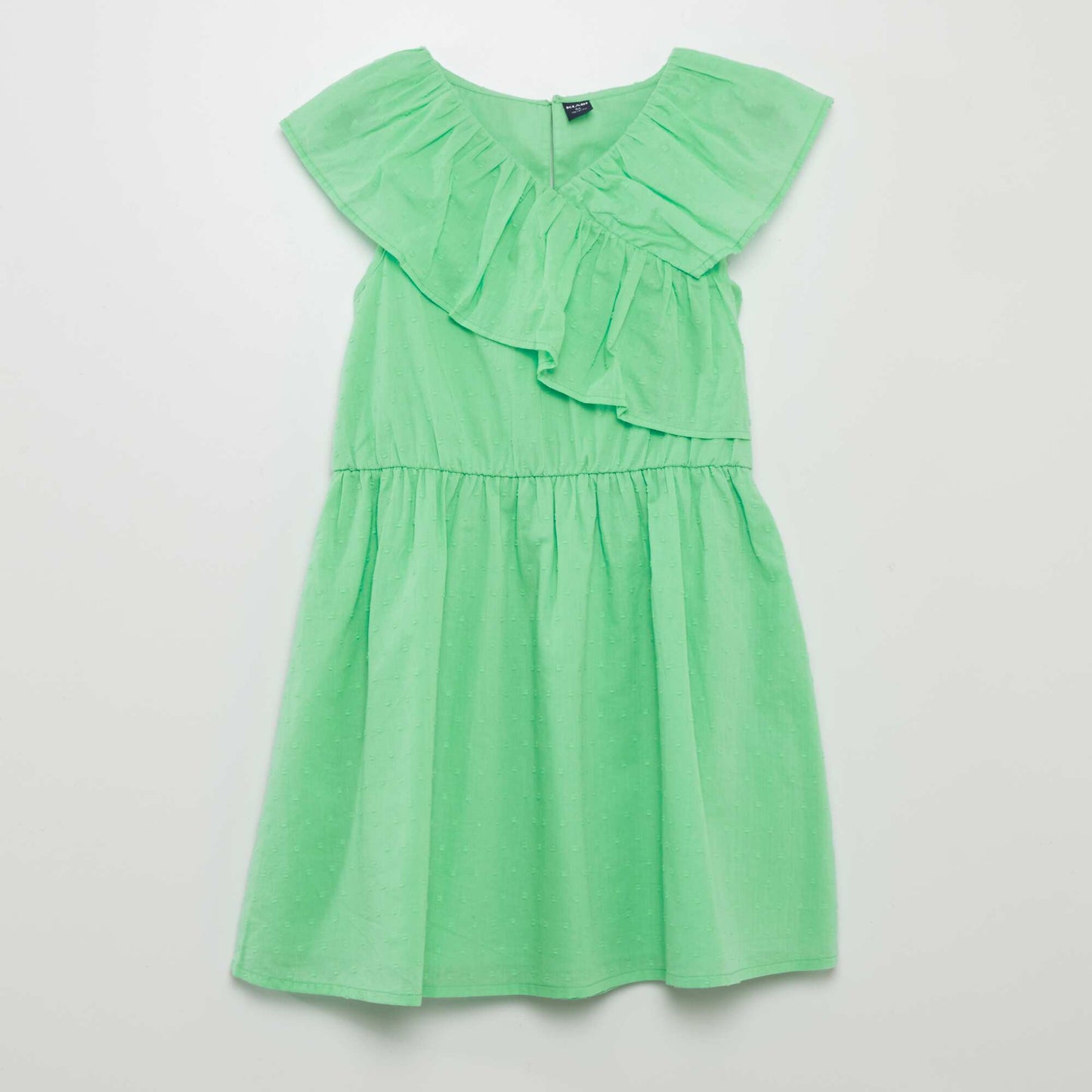 Dotted cotton dress GREEN