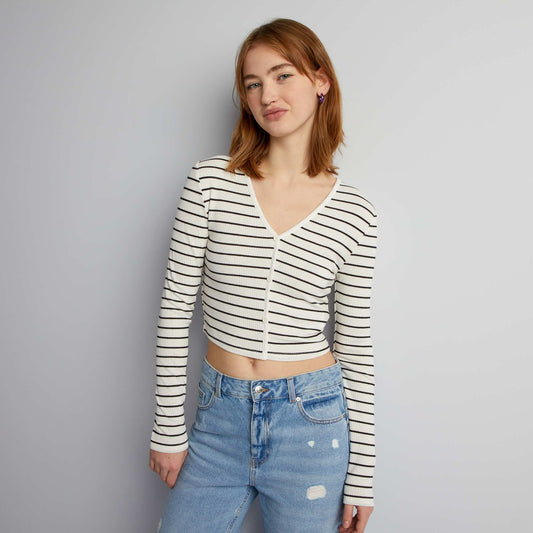 Cropped T-shirt BLACK