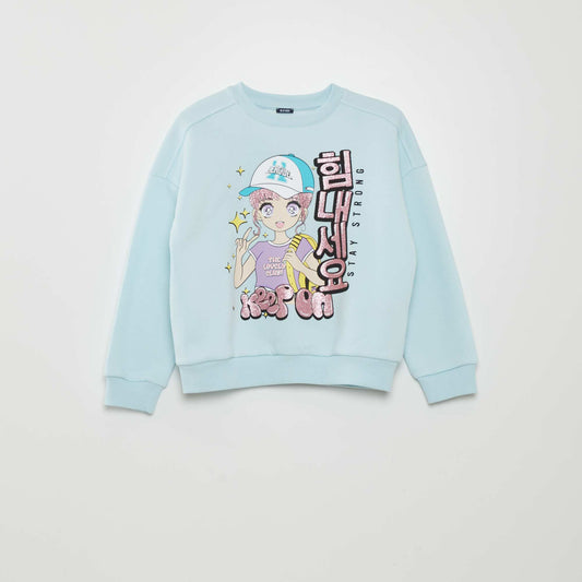 'Manga' sweatshirt fabric sweater BLUE