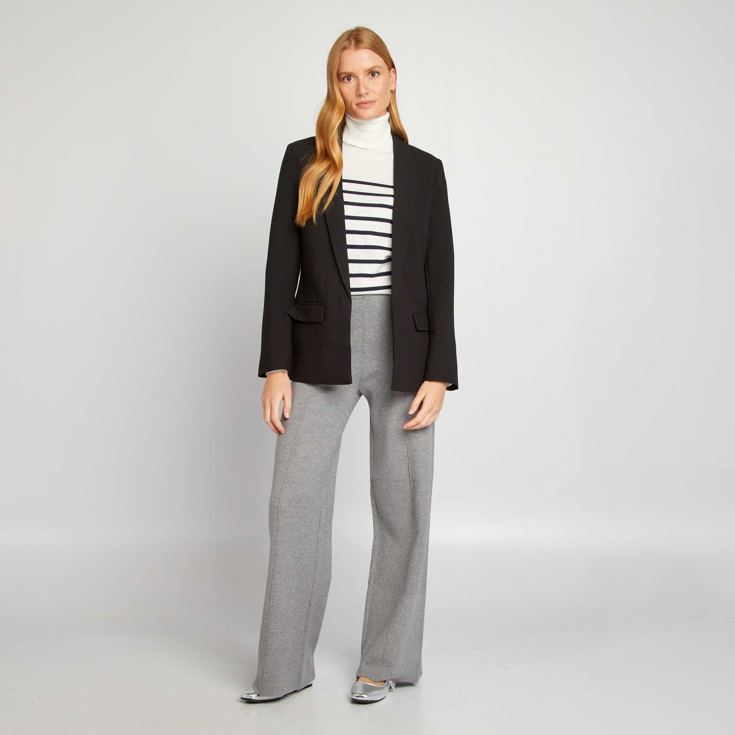 Mid-length blazer BLACK