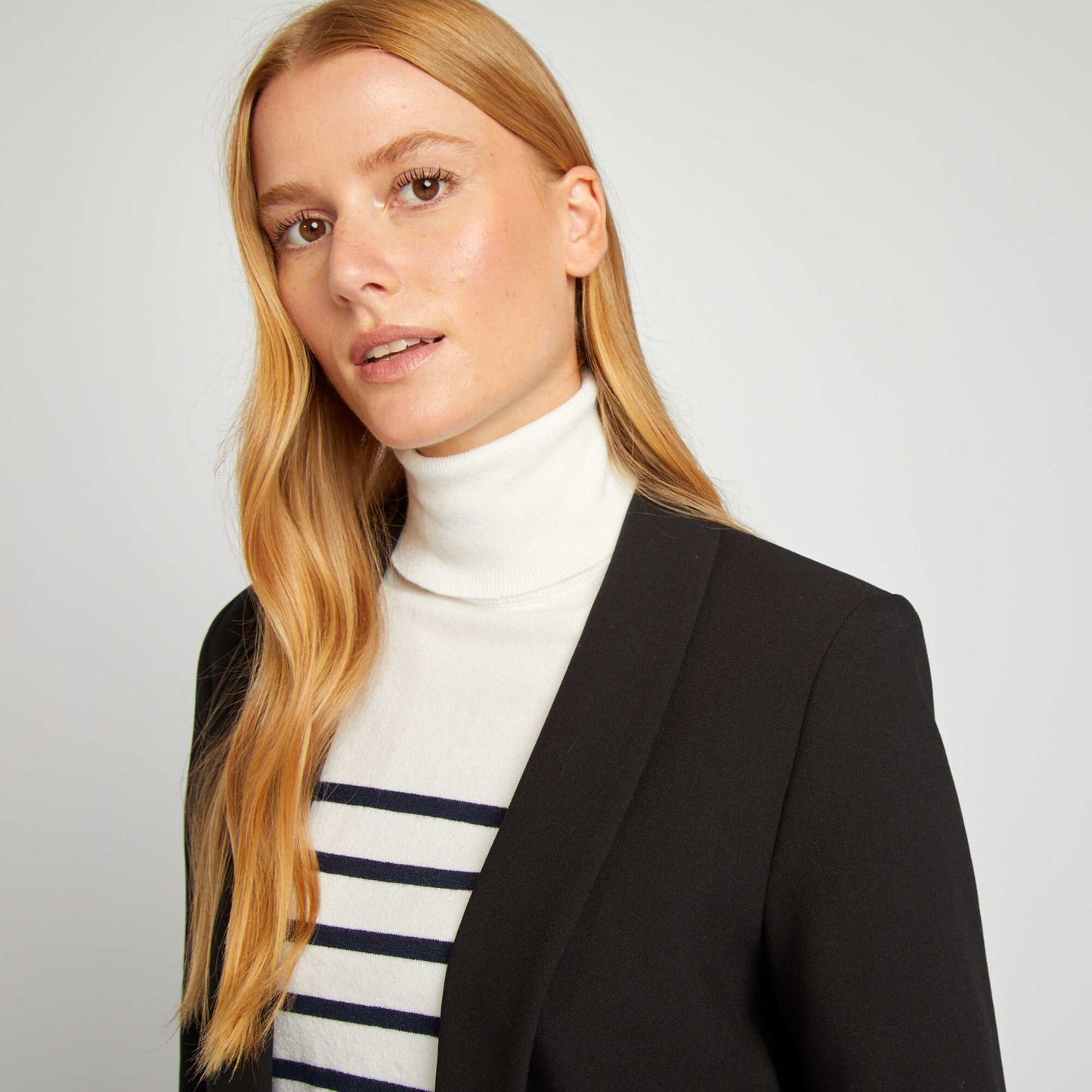 Mid-length blazer BLACK