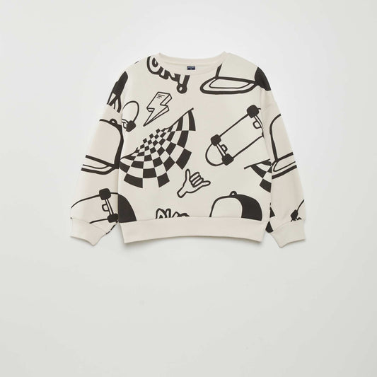 'Basketball' sweatshirt BEIGE