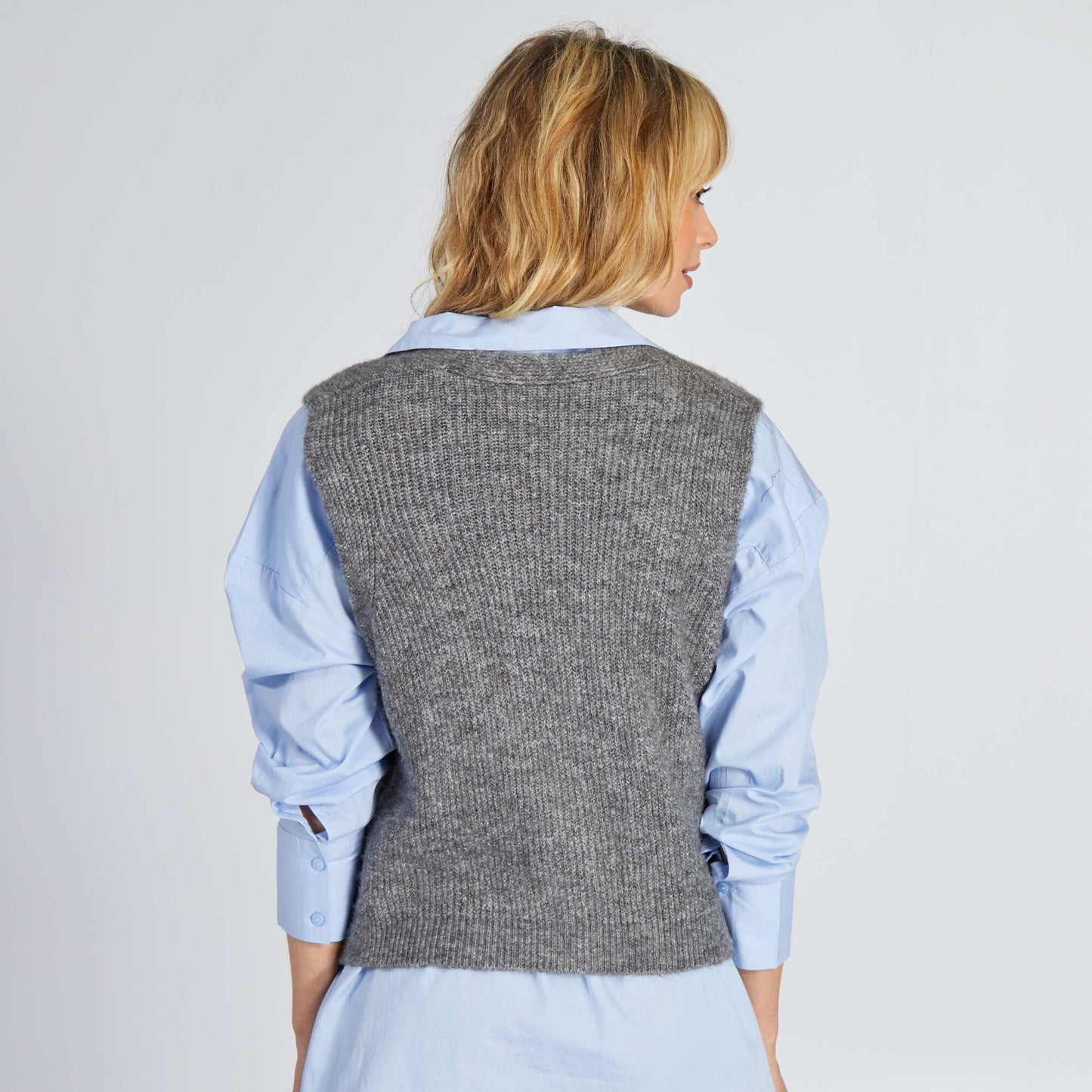 Knitted waistcoat GREY