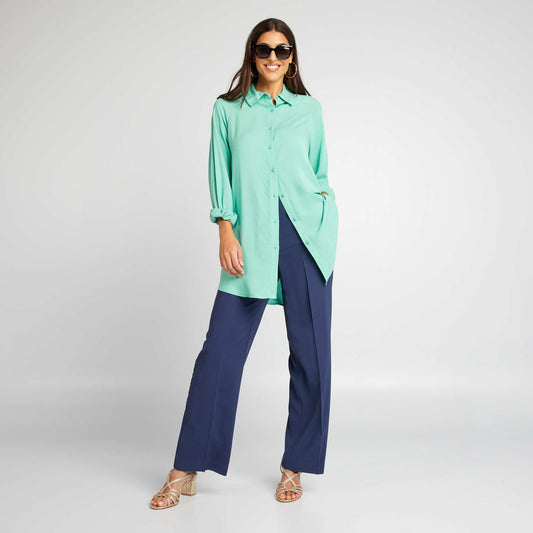 Long flowing shirt BLUE