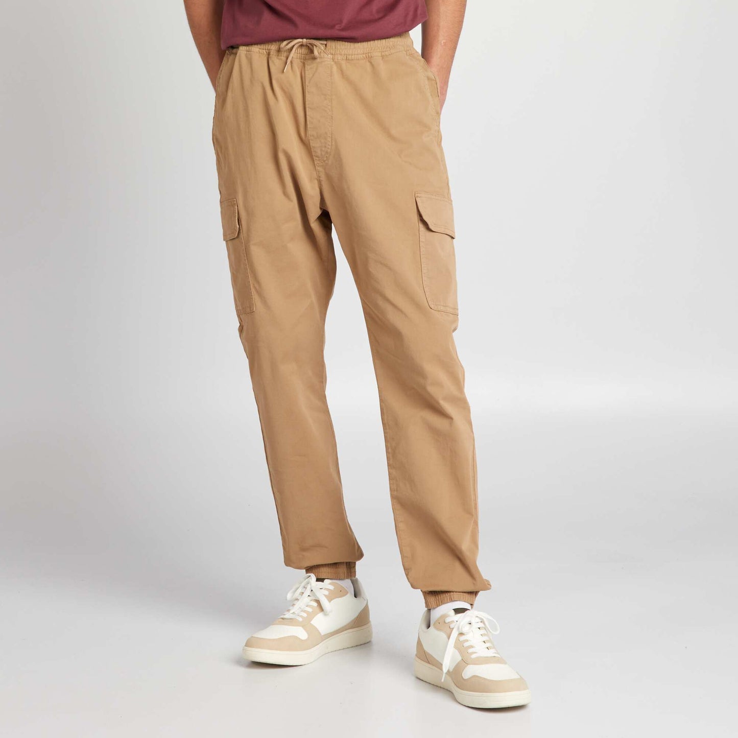 Trousers with side pockets BEIGE