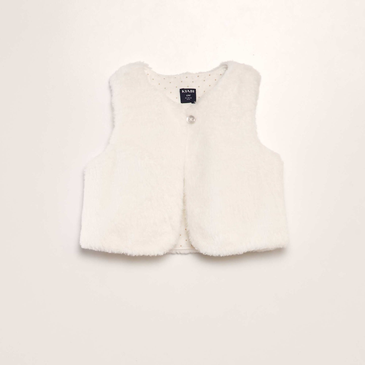 Faux fur gilet WHITE