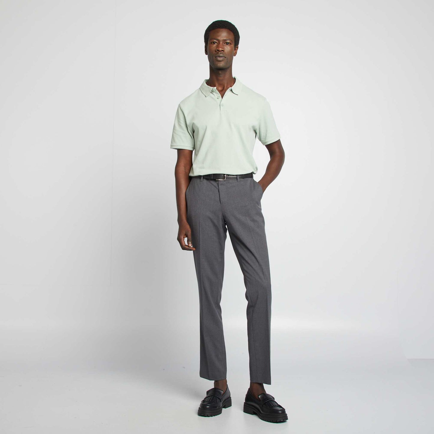 Cotton piqué polo shirt GREEN
