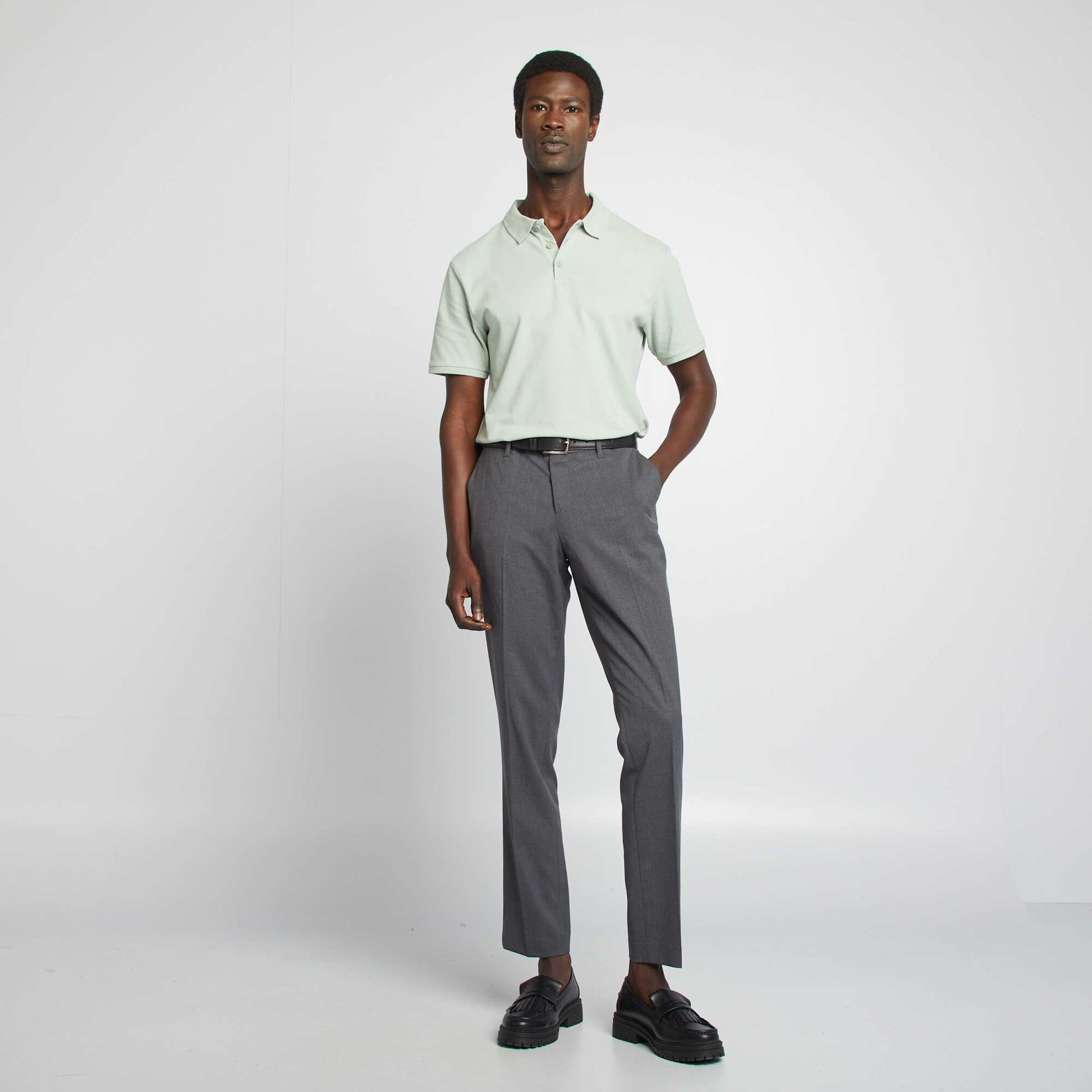 Cotton piqué polo shirt GREEN