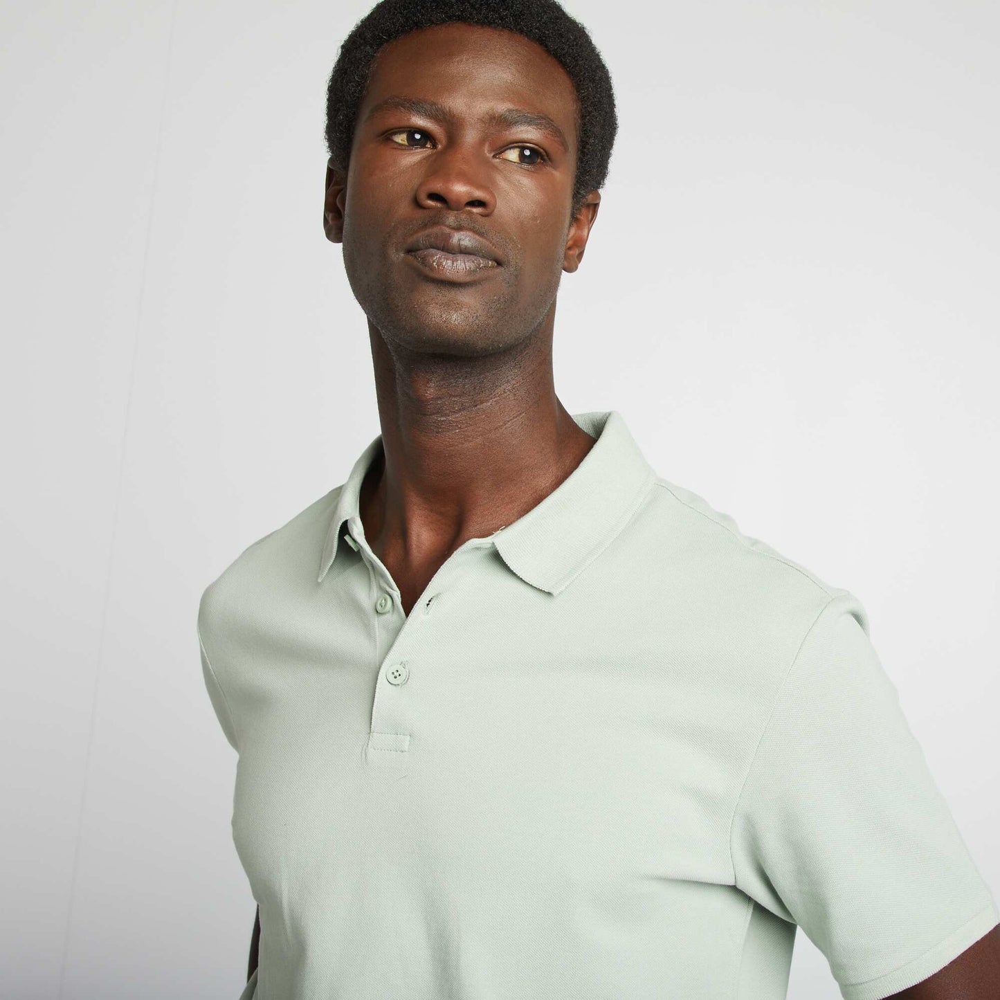 Cotton piqué polo shirt GREEN