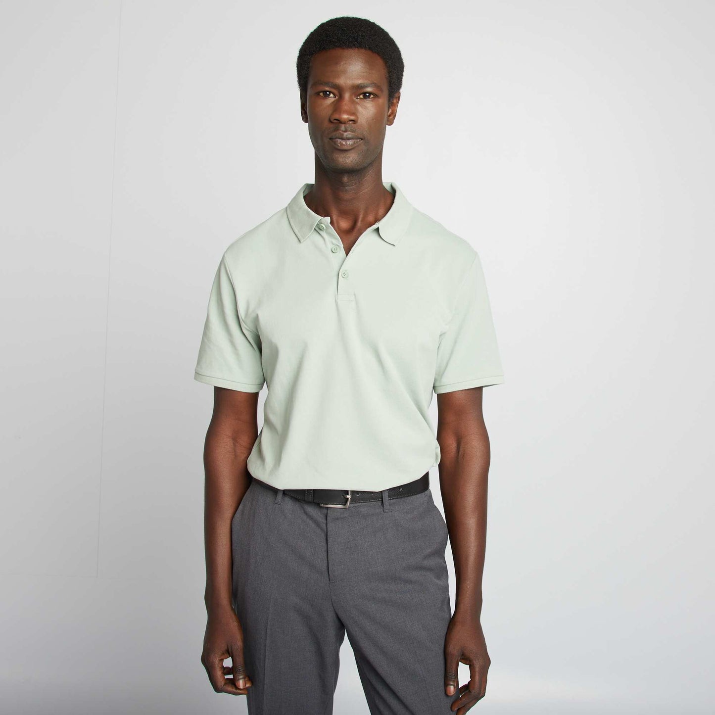 Cotton piqué polo shirt GREEN
