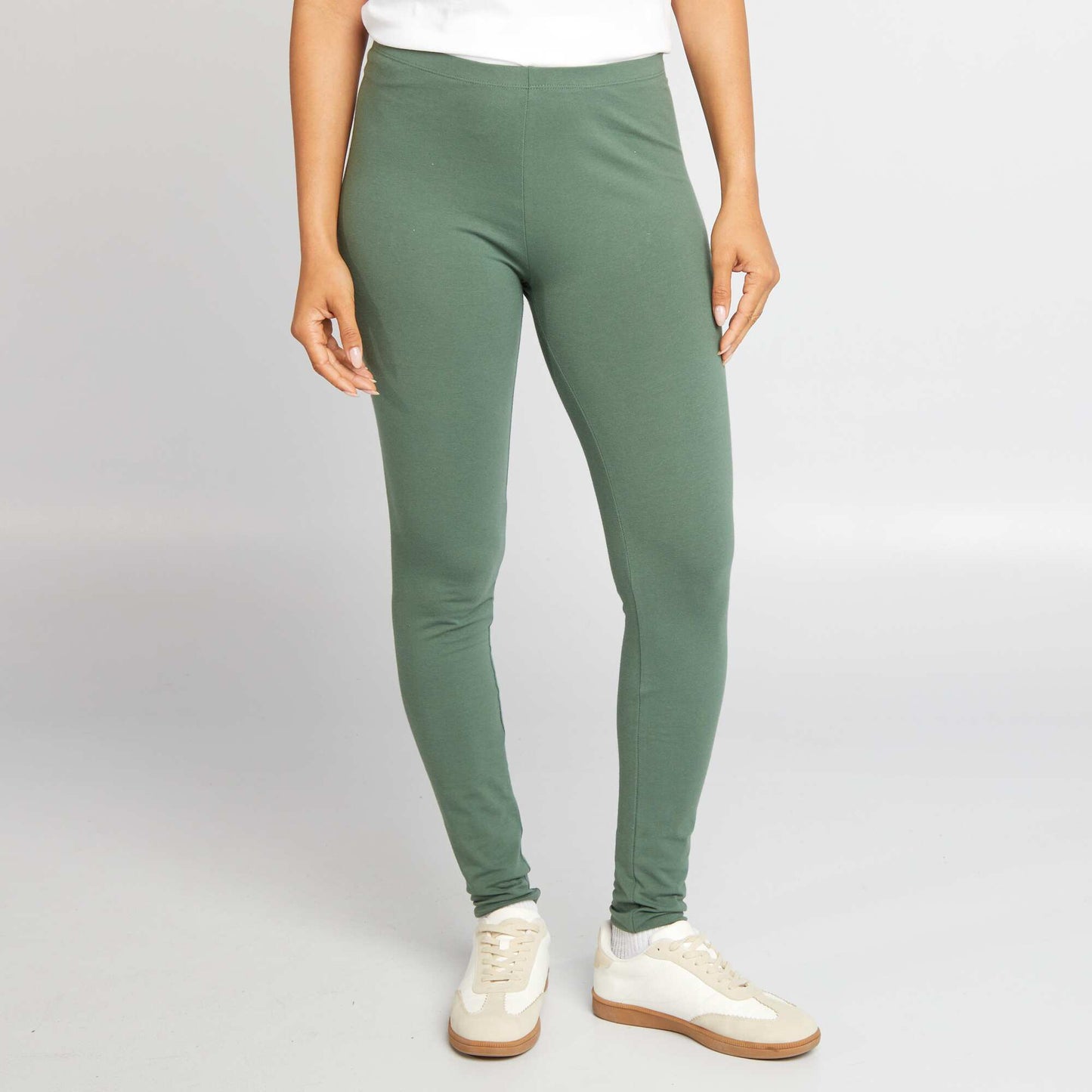 Long basic leggings GREEN