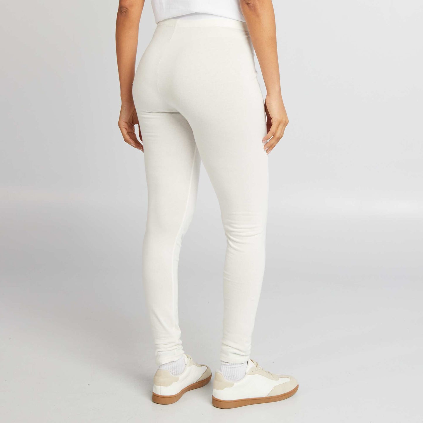 Long basic leggings WHITE