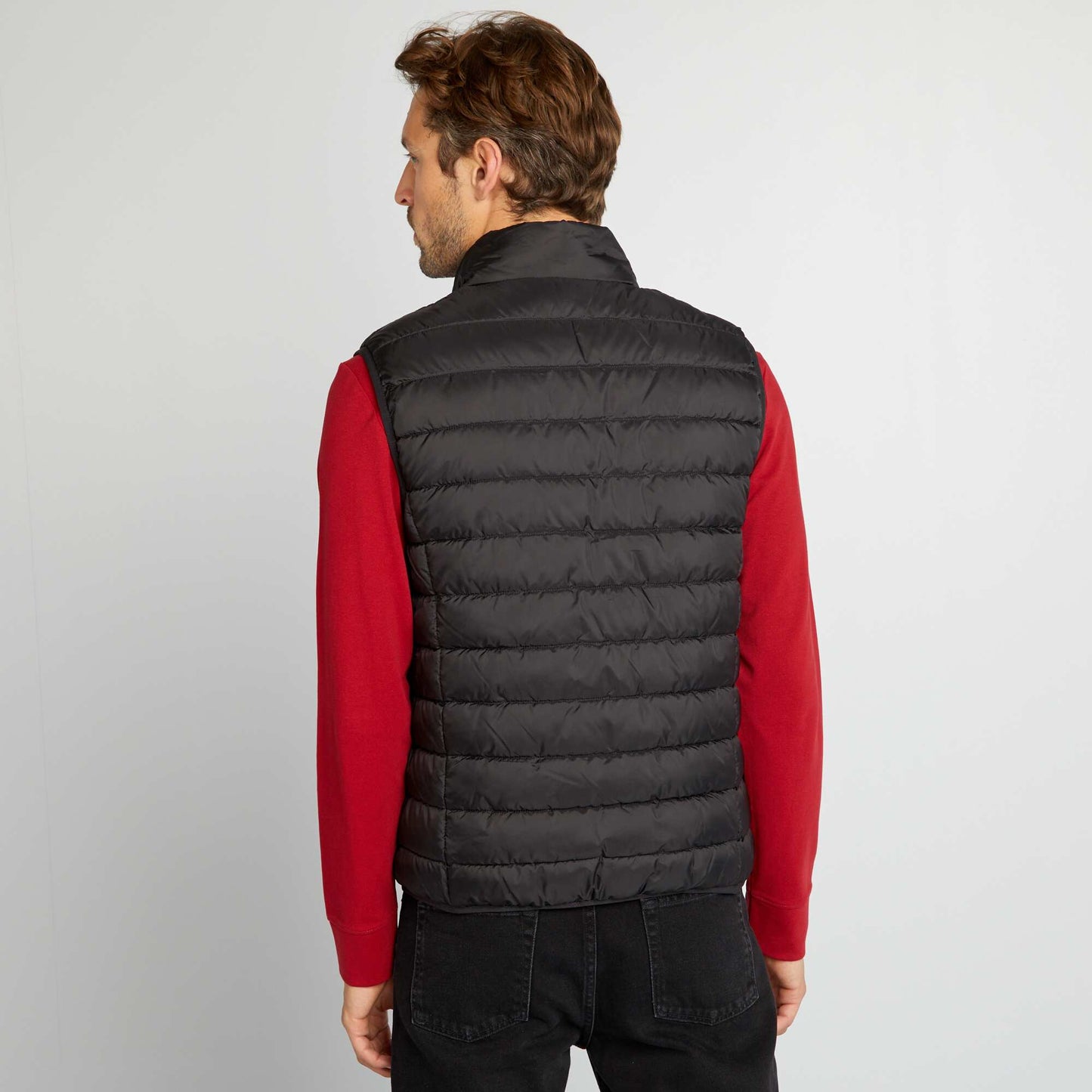 High-neck padded bodywarmer black