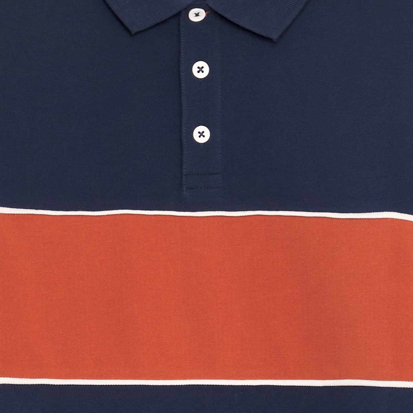 Cotton piqué polo shirt orange