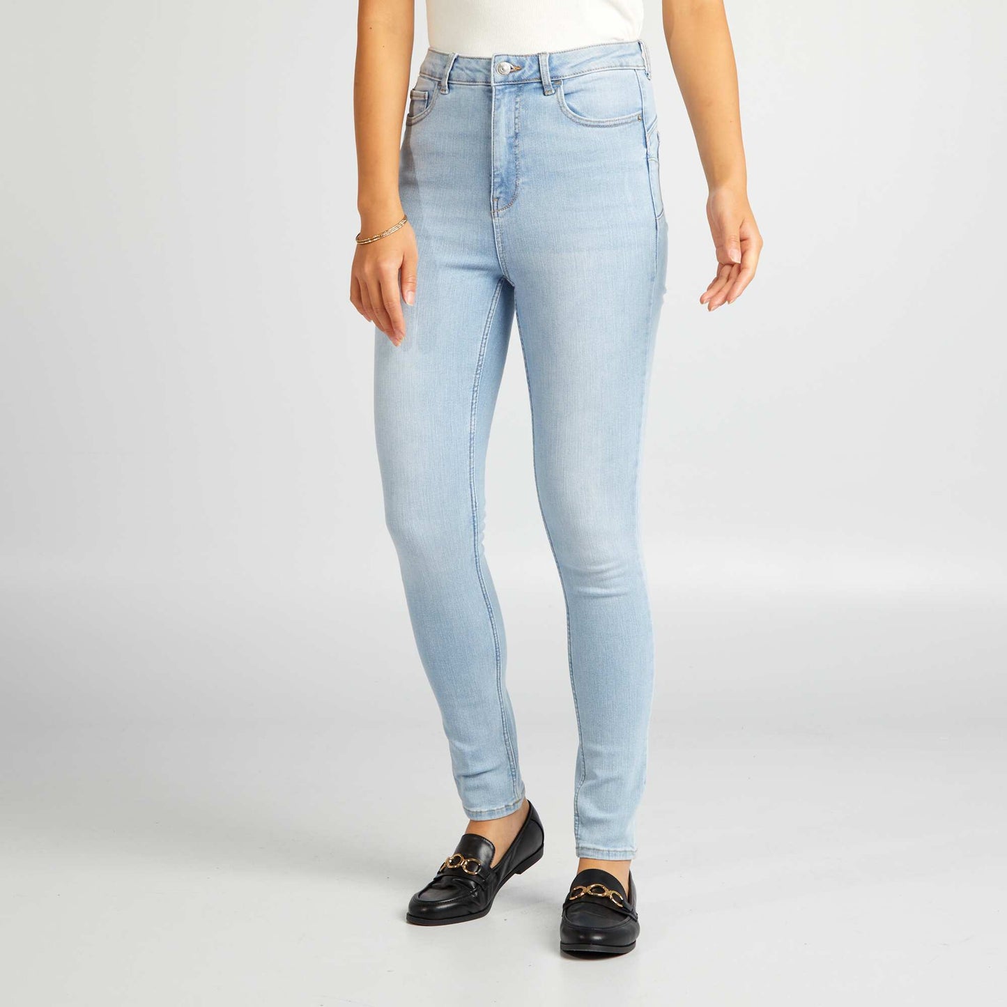 High-waisted skinny jeans - L30 BLUE