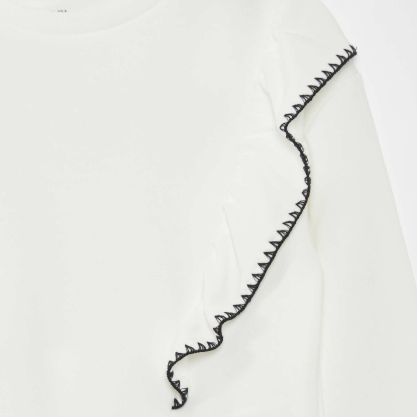 Ruffled sweater WHITE