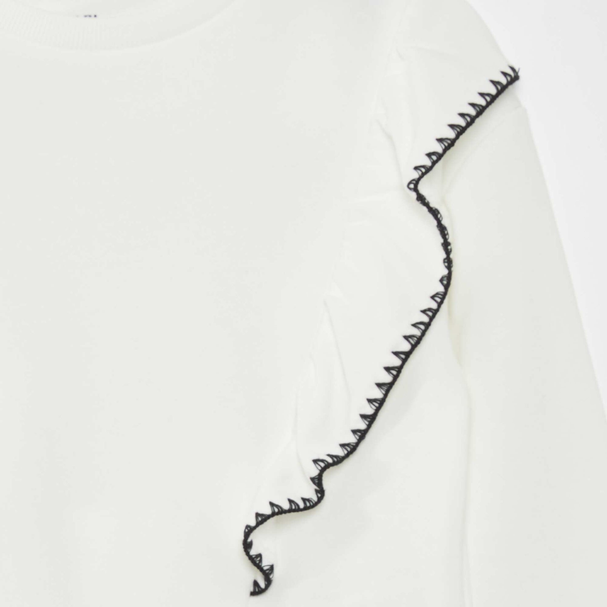 Ruffled sweater WHITE