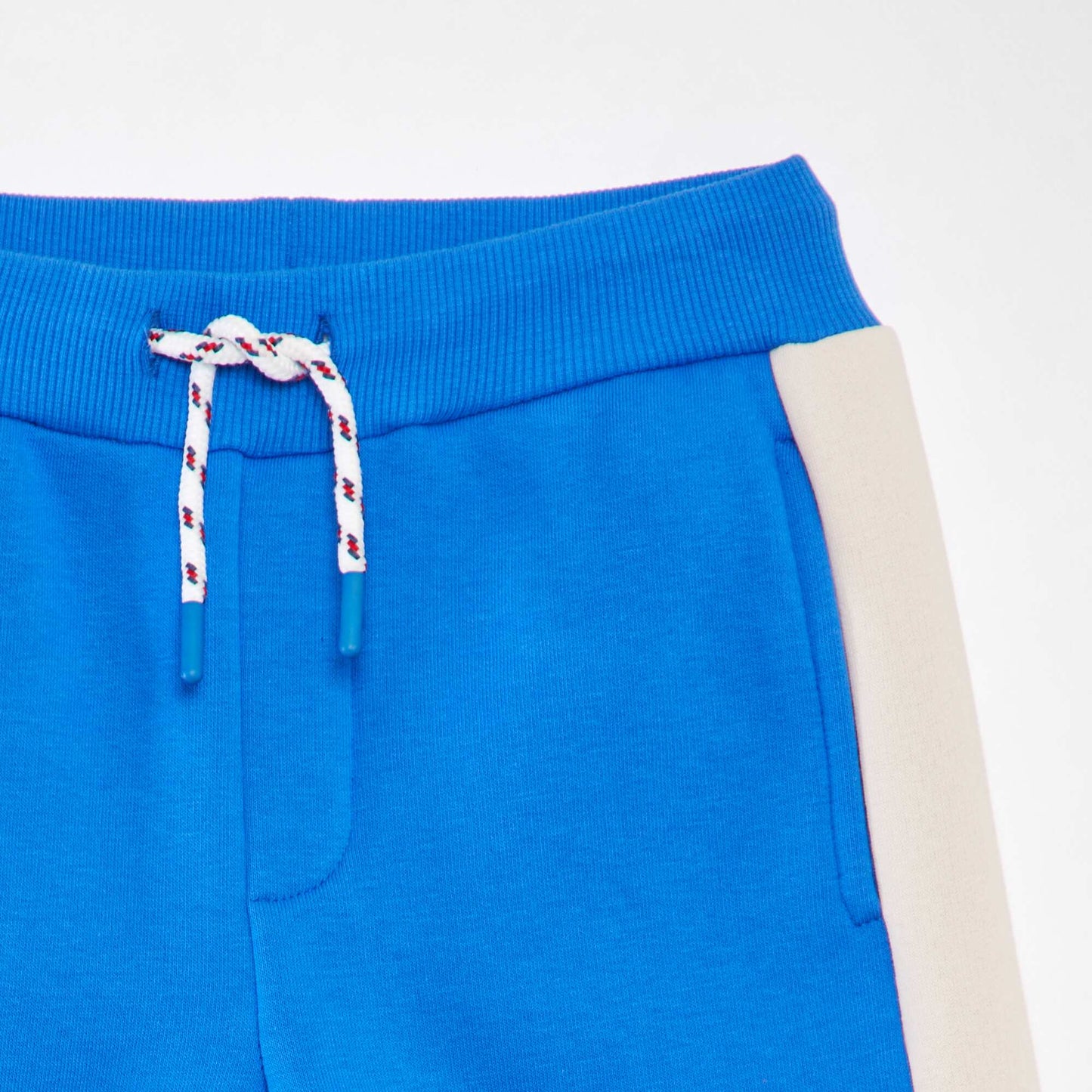 Colour block sweatshirt fabric joggers BLUE