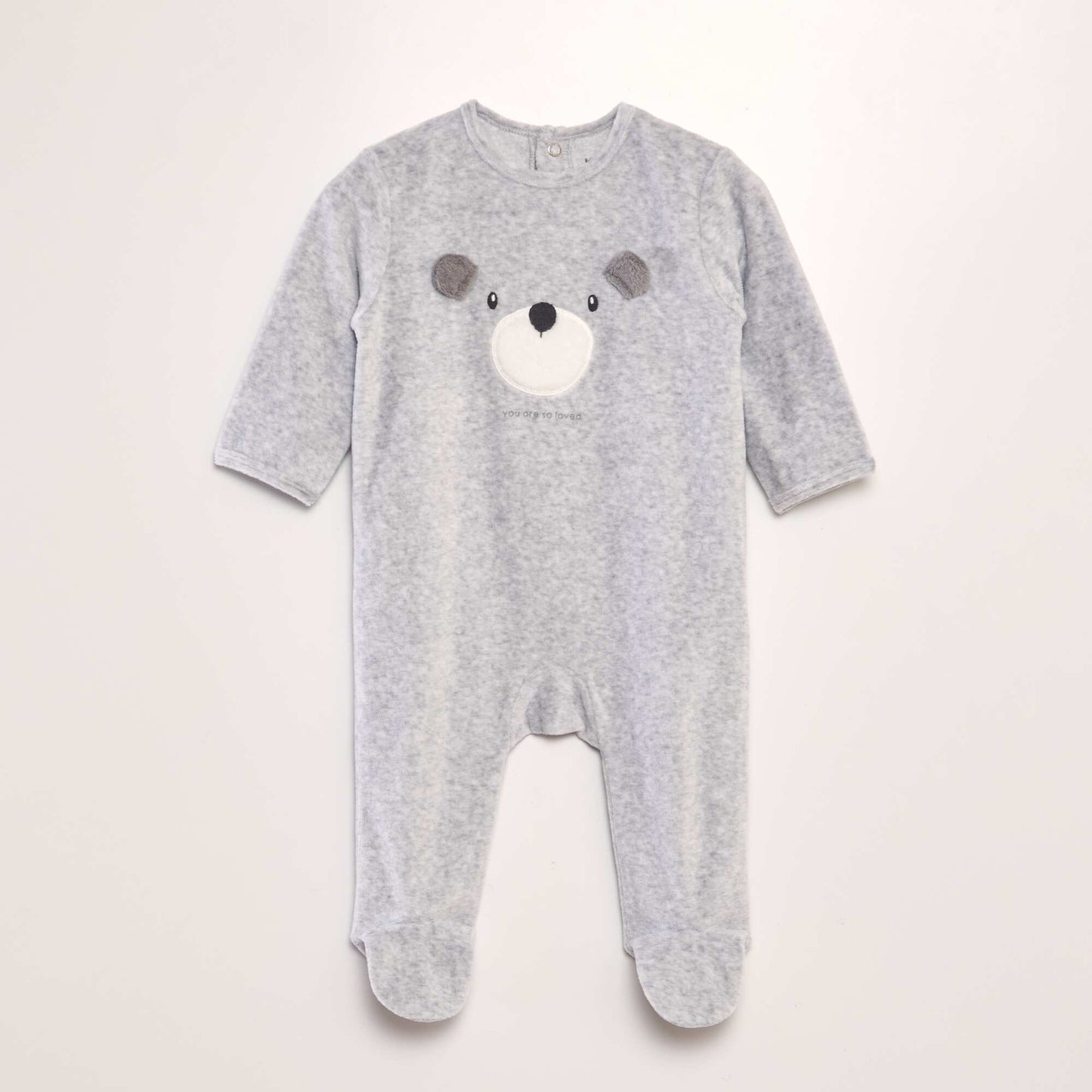 Velour sleepsuit GREY