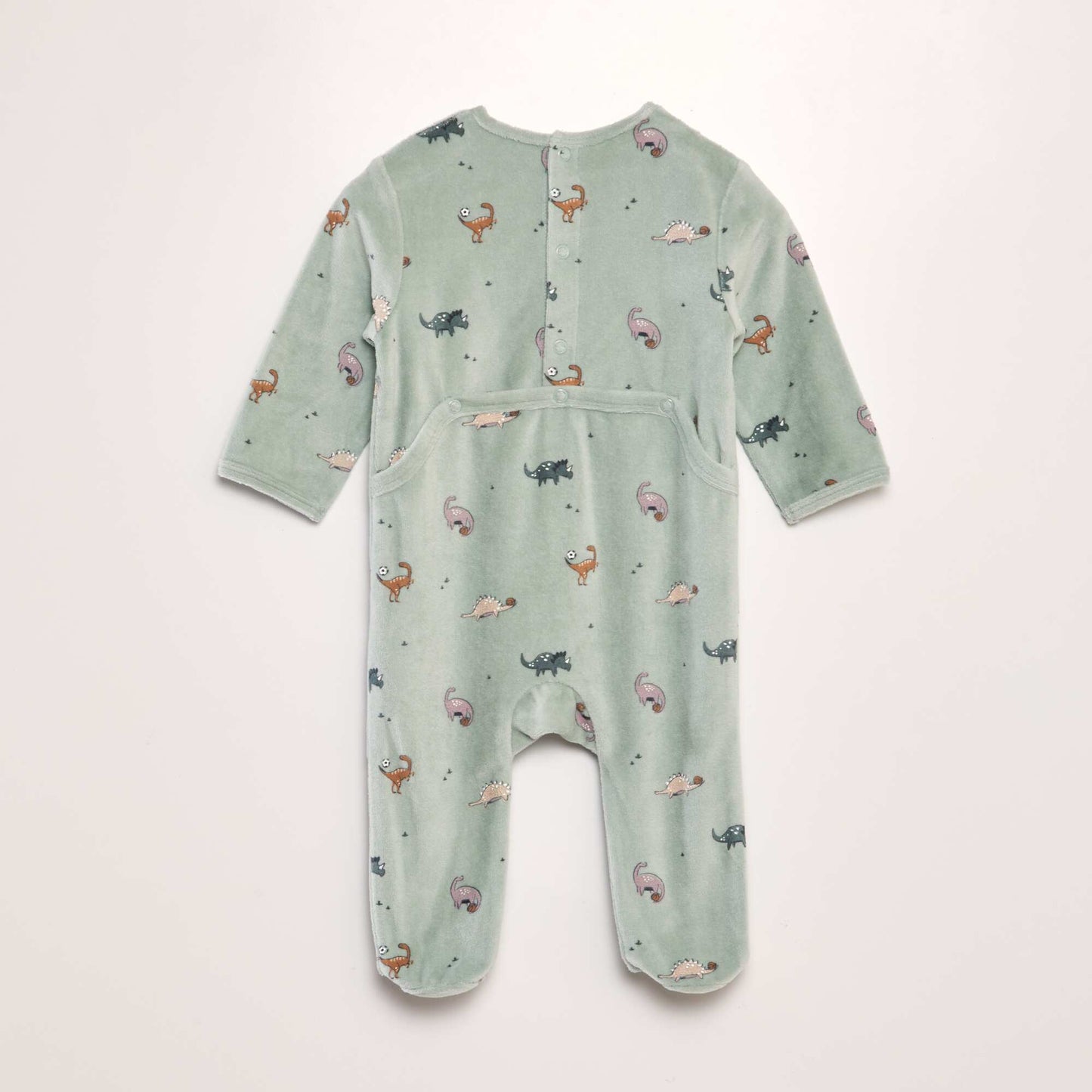 Velour sleepsuit GREEN