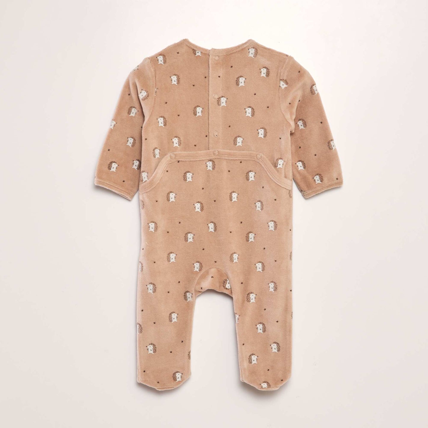 Velour sleepsuit BEIGE