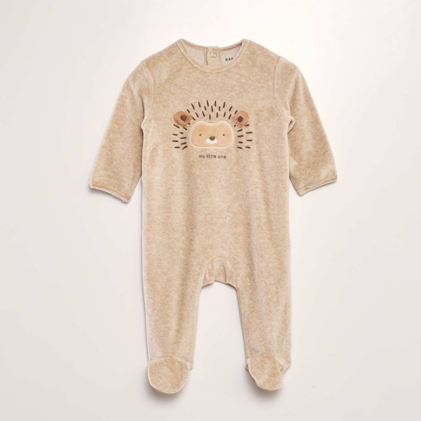 Velour sleepsuit BEIGE