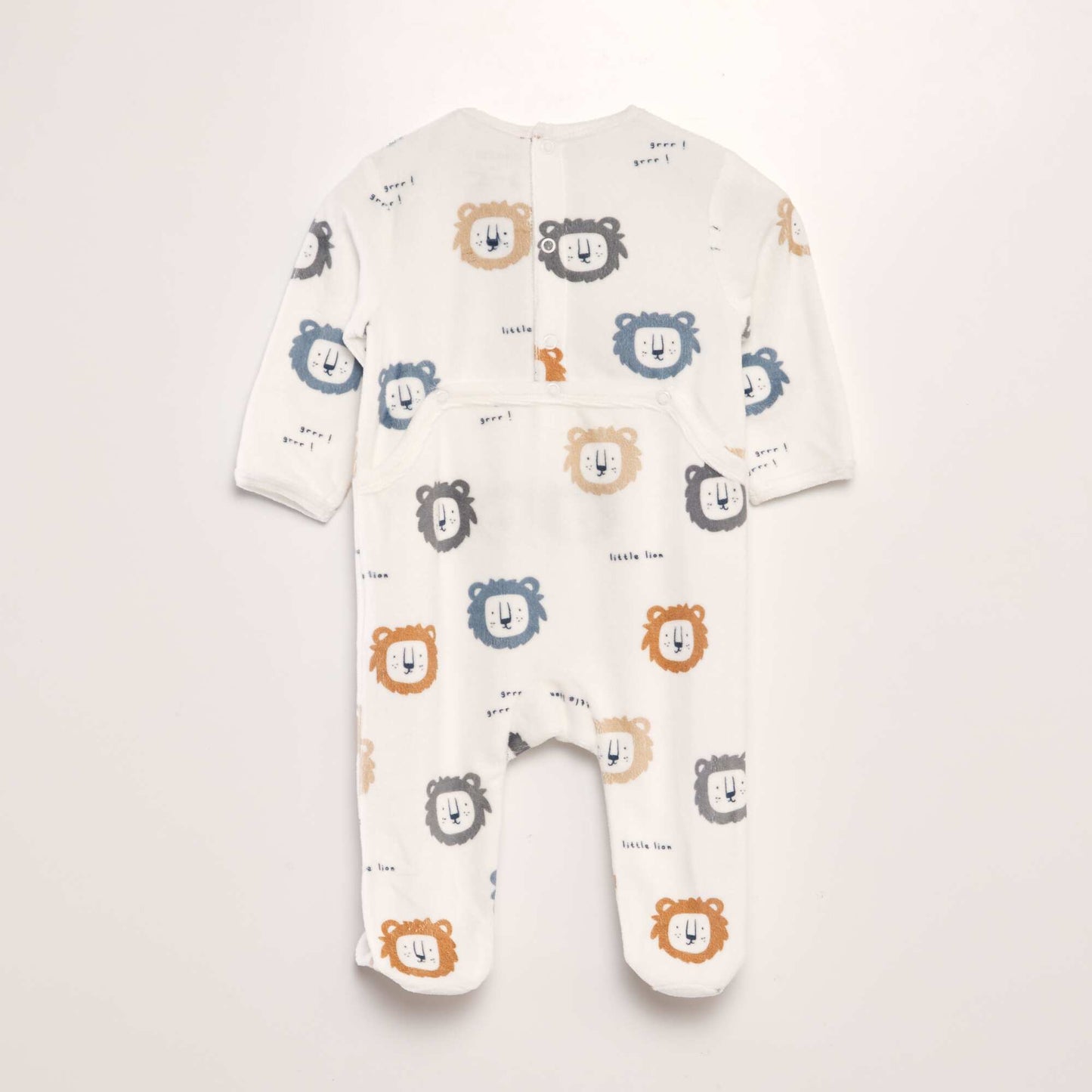 Velour sleepsuit WHITE