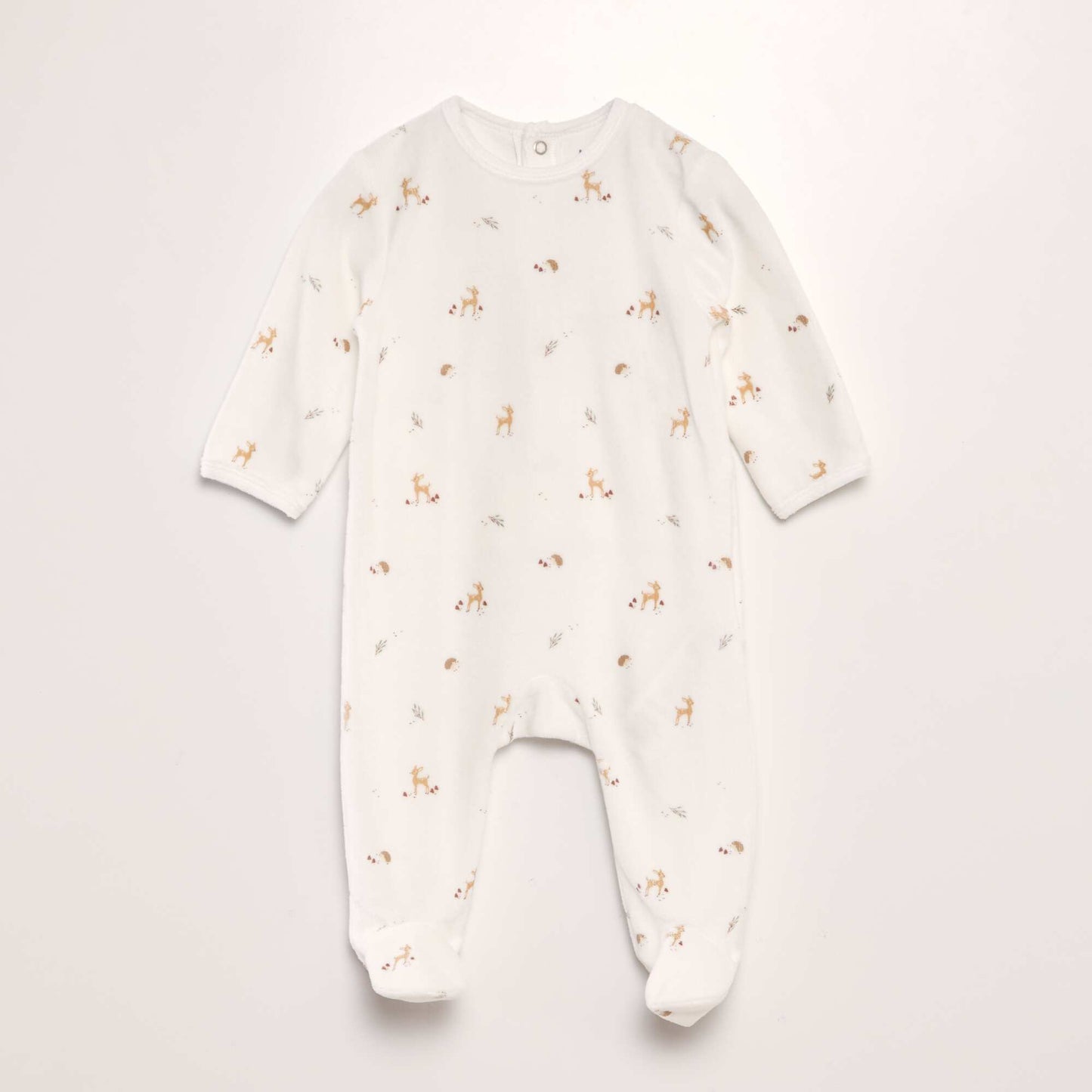 Velour sleepsuit WHITE