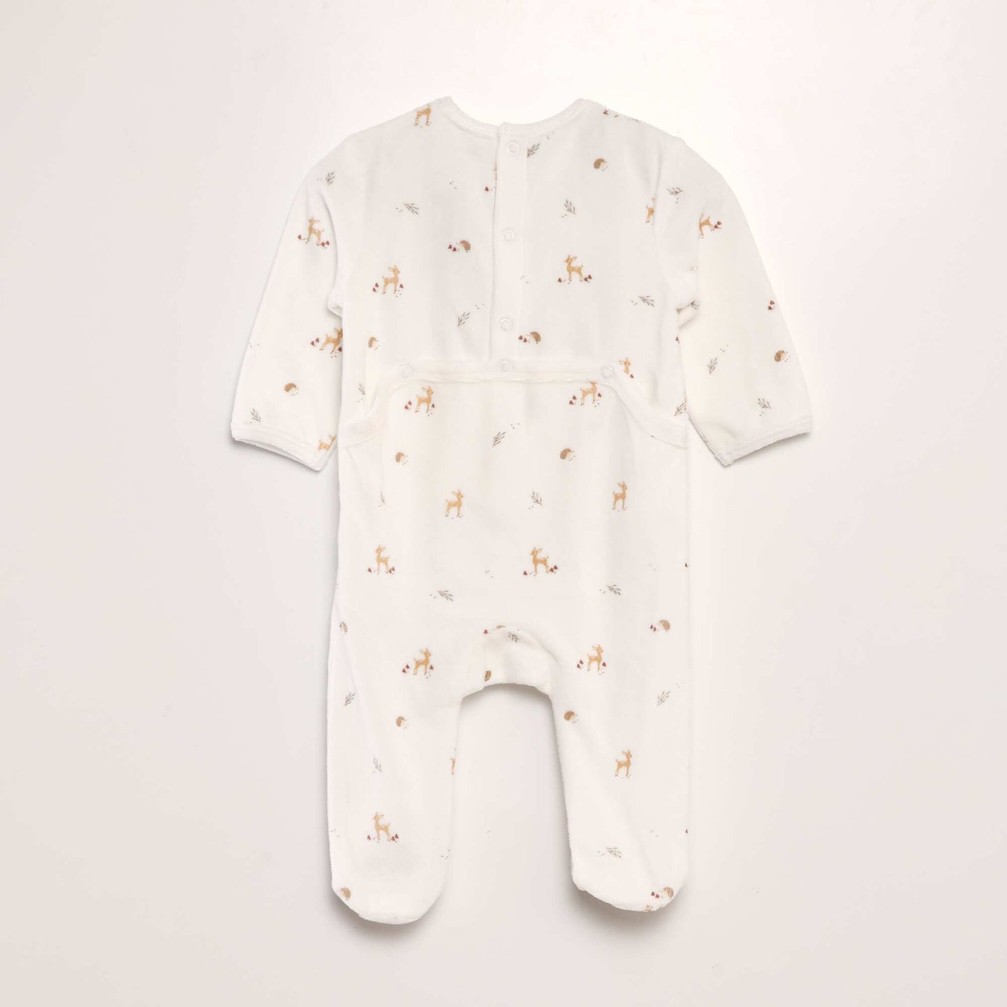 Velour sleepsuit WHITE