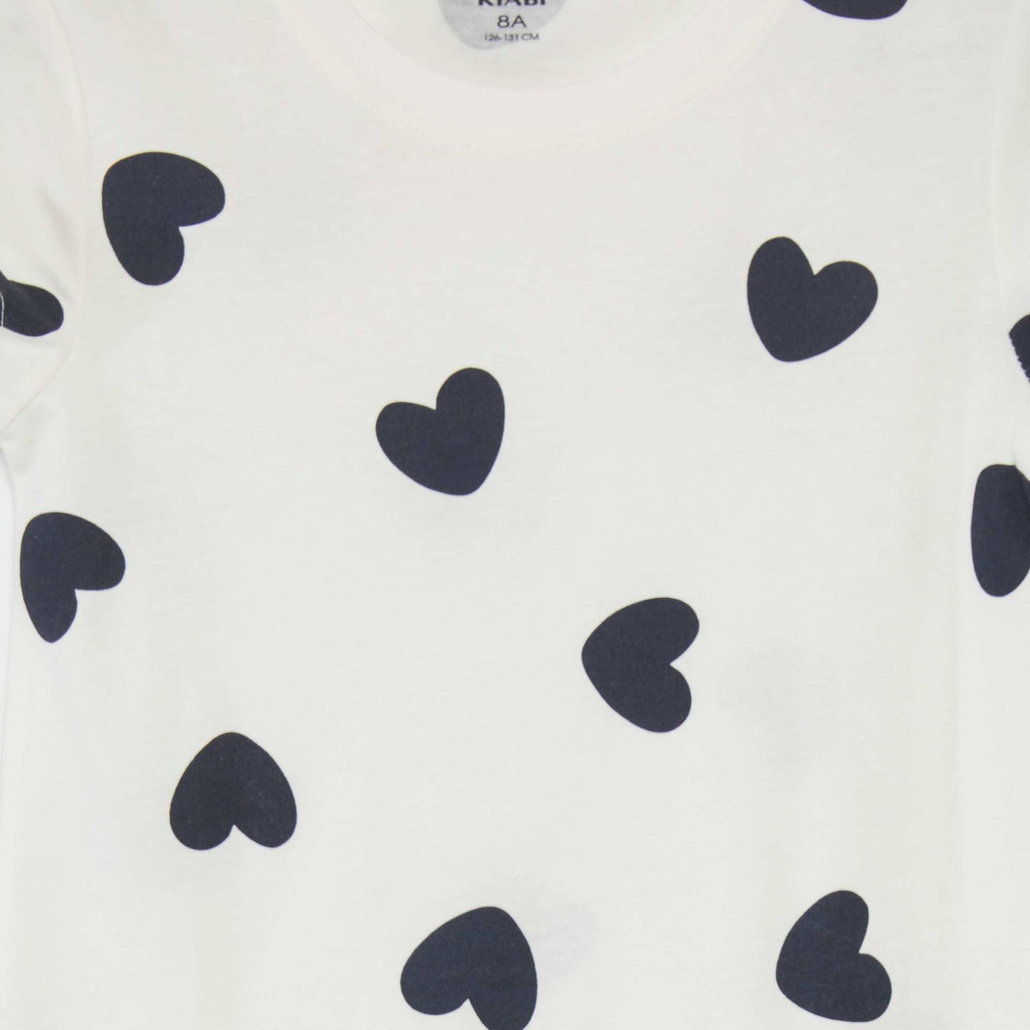 Heart print cotton nightshirt BLUE