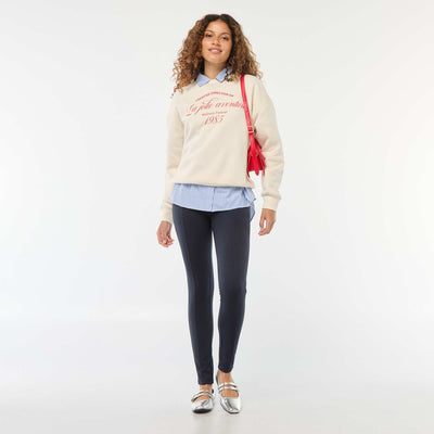 Milano knit long leggings BLUE