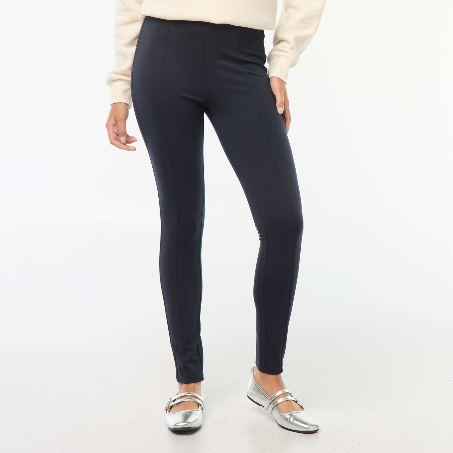 Milano knit long leggings BLUE
