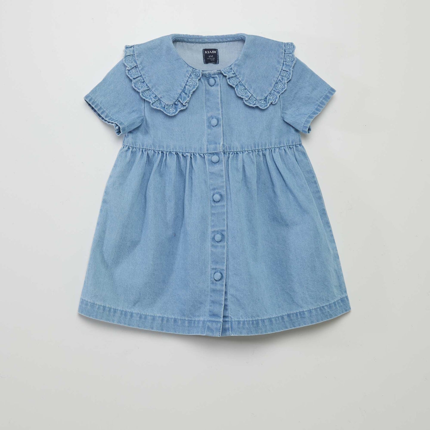 Lightweight denim-effect dress BLUE